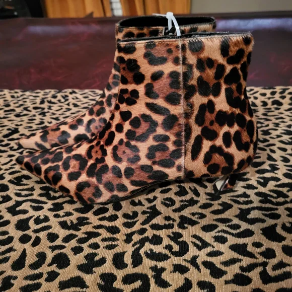 Gianni Bini Animal Print Ankle Booties - Picture 2 of 4